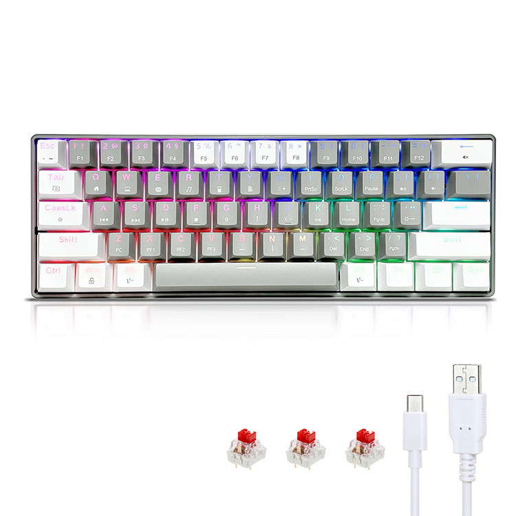 Портативна механічна ігрова клавіатура 60% RGB